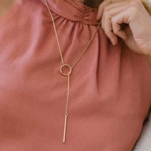 Nashelle Heather Drop Lariat necklace